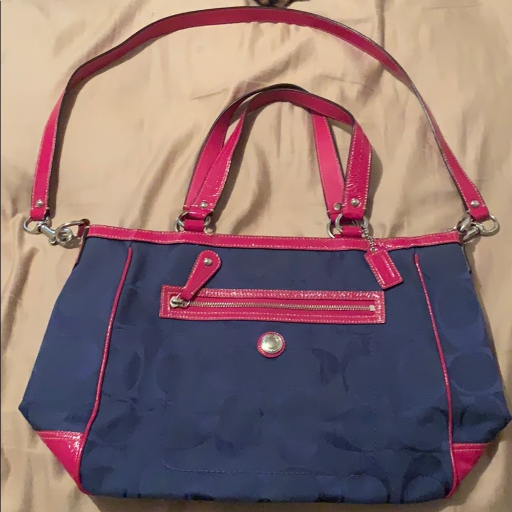 Blue & Pink Coach Bag